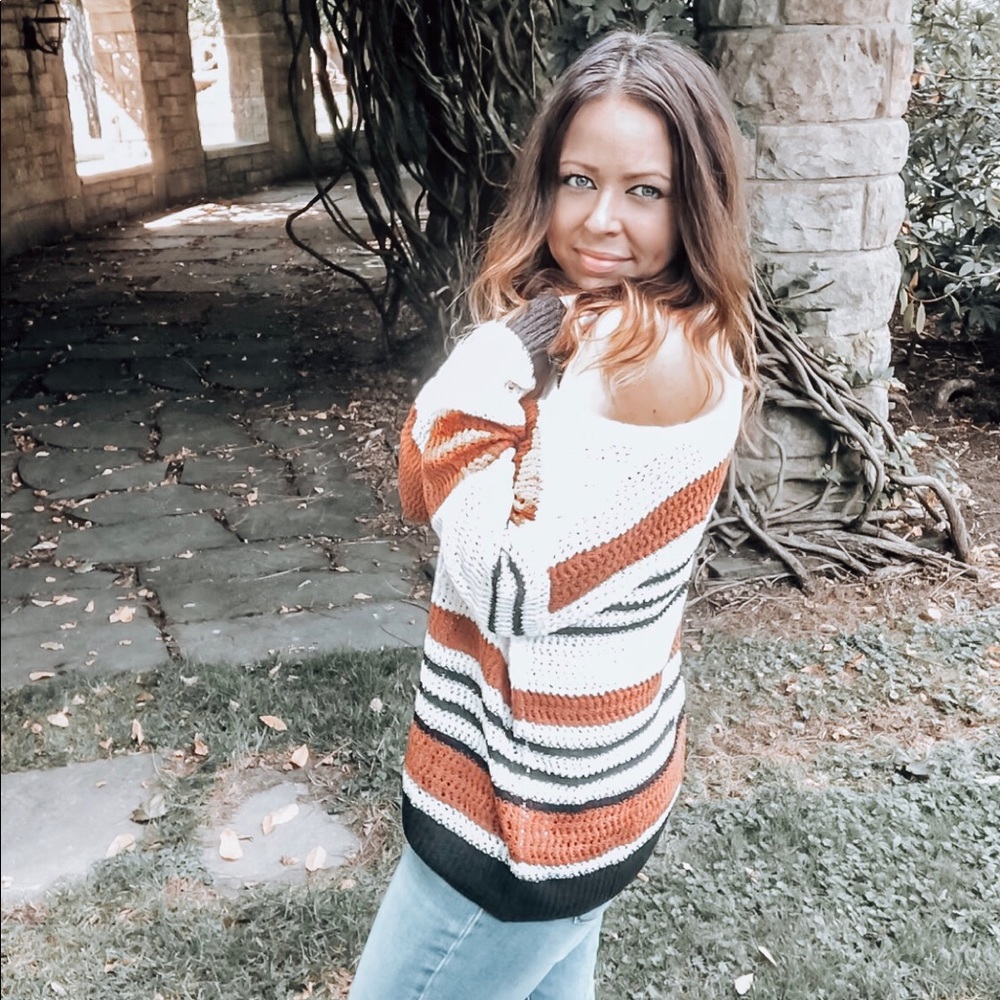 Shade of Fall Loose Knit Pullover